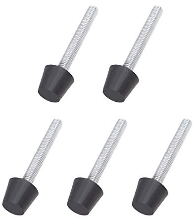 sourcing map 5 Stück M6x56mm Knebelklemme Schraube Fuß Gummikopf | Klemmschraube, Kohlenstoffstahl