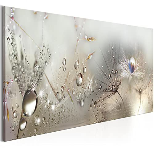 murando - Leinwandbild Natur grau Pusteblumen, 120x40 cm, 1-teilig, modern | Hochwertige Leinwand, sofort aufhängbar, ideal fürs Wohn- oder Schlafzimmer, wasserfest und lichtecht, langlebig, stilvoll