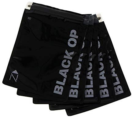 Noaks Bags Black OP M | 5 X – Custodia protettiva | sacchetto con zip | 100% impermeabile, inodore e sicuro | Nero opaco