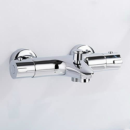 AFUDER Thermostatic Bathtub Faucets Bath Mixer with Thermostat Mixer Faucets Wall Mounted Waterfall Bathroom Faucets