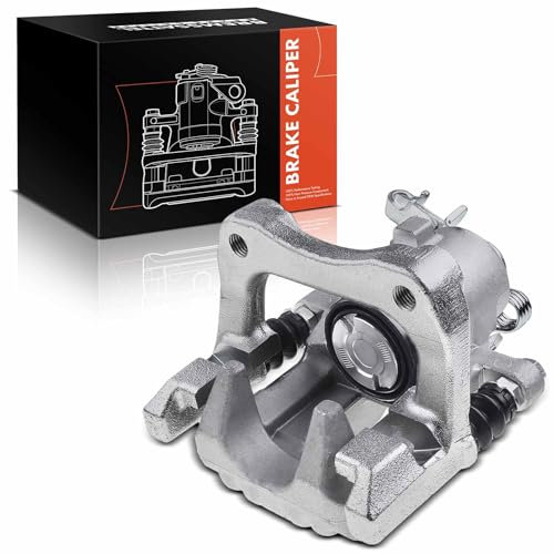 Frankberg Bremssattel Bremszange Hinten Links Aluminium mit Halter (Lochabstand Halterung 90mm) Kompatibel mit A3 8P1 Octavi.a II 1Z3 Golf V 1K1 Golf VI 5K1 Replace# 1K0615423D