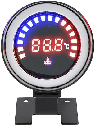 DriSentri Jauge de température de l'eau, 2 pouces 52 mm rond LED numérique 12 V universel jauge de température de l'eau avec capteur pour voiture camion véhicule