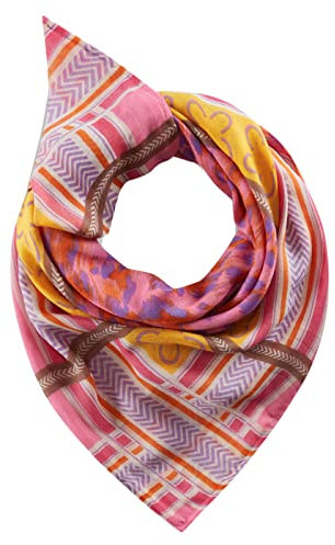 CODELLO Damen Nachhaltiges Dreieckstuch mit Leo- und Logo-Print