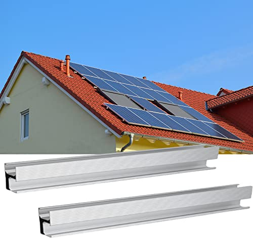 Solar panel Halterung Aluprofil,Solar Unterkonstruktion1150mm 4 Set,Aluminiumprofil zur Montage von Solaranlagen Schiene,Dachhaken Photovoltaik Schienen.