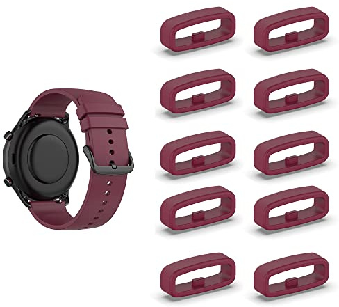 SMYAOSI Silikon Armbänder Schlaufe,Ersatzband Band Loops, Armband Schlaufe,10 Stück Uhrenarmband Halter Keeper Verschlussring Ersatz Schlaufen für Watch 18mm/20mm/22mm armband