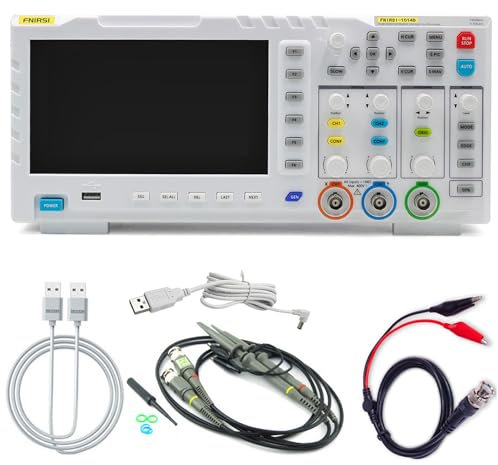 Treedix 2 in 1 Digital Oscilloscope, Professional DDS Signal Generator, Multifunctional Digital Storage Oscilloscope with Dual Channels 100Mhz Bandwidth 1GSa/s Sampling Rate (FNIRSI 1014D)