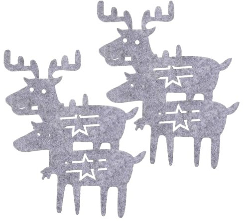 IMIKEYA 4stücke Besteckhalter in Elchform Für Partys Bestecktaschen Mit Weihnachtsmotiven Organisation Von Besteck Messer Und Essstäbchen Tischdekoration Für Bankette Weihnachtsbesteckhalt