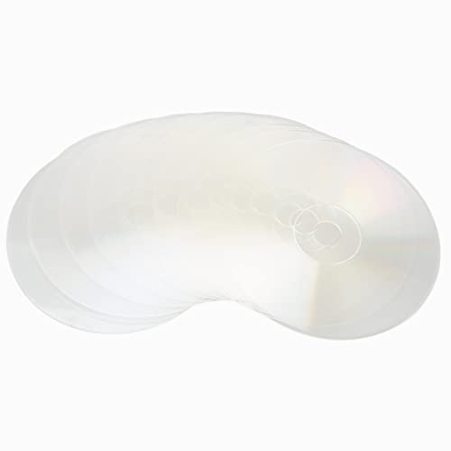 KIMISS CD Vierges, 10 Pièces CD Transparents, Polissage Esthétique, Peinture Murale, CD pour Bricolage, Artisanat, Décoration de Salle Murale, Choses à Peindre