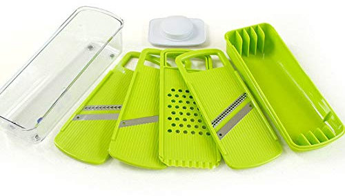 Picador de verduras, cortador de verduras de cocina, cortador en espiral, rallador de queso giratorio, cortador de verduras, cortador de frutas y verduras 4 en 1, cortador de verduras multifunción, ac