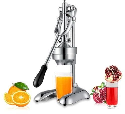 XoTiq Manuelle Zitronenpresse, Zitruspresse, Edelstahl-Saftpresse, robuste Orangenpresse, Zitrusorange, Zitrone, Limette, Granatapfel – abnehmbar, effizient, einfach zu bedienen
