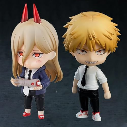 SBNYTBLW Chainsaw Man-Power,Bandai Spirits Q Posket Figure Q Version Nendoroid Chainsaw Man Dencibo Chitapawa Anime Hand Model Doll Ornaments Anime Statue (Color : B)