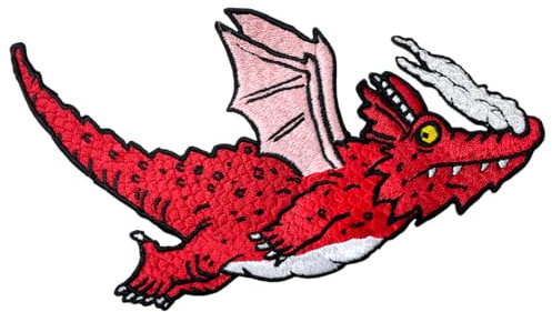 Pawprint Family | Dragon Character Sew on Patch | Julia Donaldson and Axel Scheffler's Room on The Broom Official Merchandise