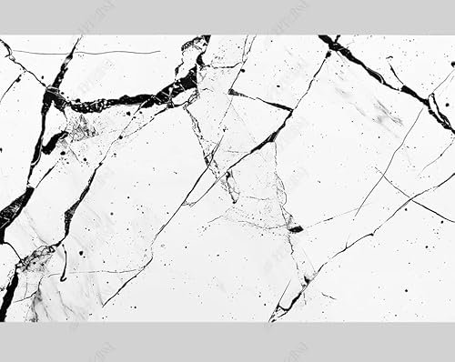 Photo Wallpaper Black and White Marble Wall Mural Non-Woven Murals Wall Art Modern Print Abstract Bedroom Living Room Decoration 350Cm(W) X256Cm(H)