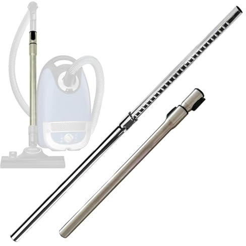 Adjustable Locking 35mm Telescopic Suction Rod Tube, Stainless Extension Pipe Vacuum Cleaner Accessories Compatible with Miele C2 C3 S2110 S6240 S8320 Vacuum Cleaners