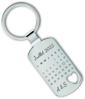 Calendrier Anniversaire De Rencontre Porte Clef Personnalisable Cadeau Amoureux Pour Homme Femme Idée Cadeau Saint Valentin Anniversaire Noel Porte Clé Pour Son Copain Copine Porte Clef Couple