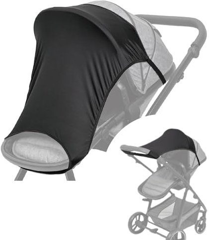 Titanium baby Elastisches universal Sonnensegel, Sonnenschutz UV50+ für Kinderwagen und Buggys