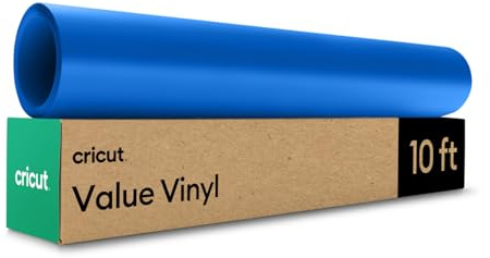 Cricut Value Vinyl | 30.5 cm x 3 m (12 x 10 ft) | Self Adhesive Permanent Vinyl for All Cricut Cutting Machines | Blue