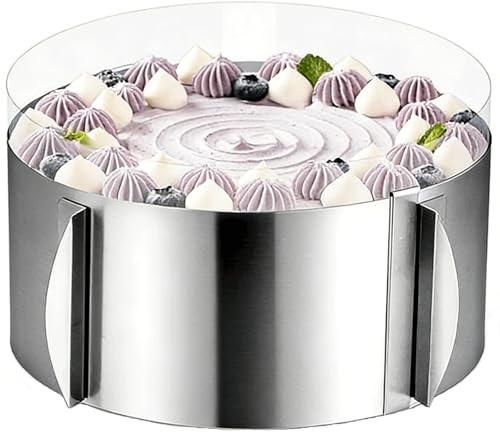 DATANYA Cake Rings Mousse Mold Adjustable 6 to12 Inch Stainless Steel Round Cake Molds for Baking Pastry, Cake Baking Supplies