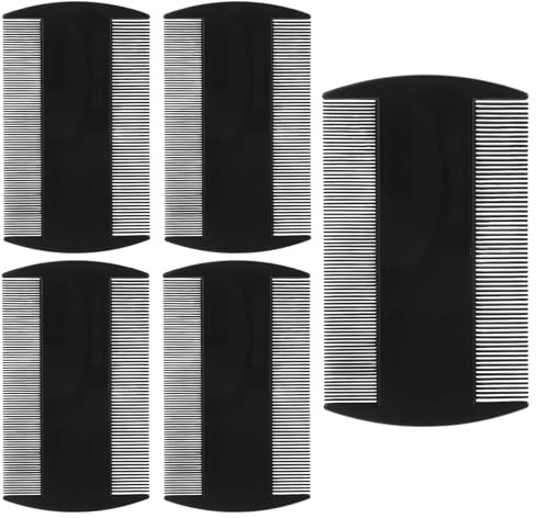 5 Pack 3.5 Double-Sided Pocket Comb, Mustache 2 Sides Combs, Dandruff Removal Hair Combs for Men's Beard Mustache Detangling Knots Hair Free