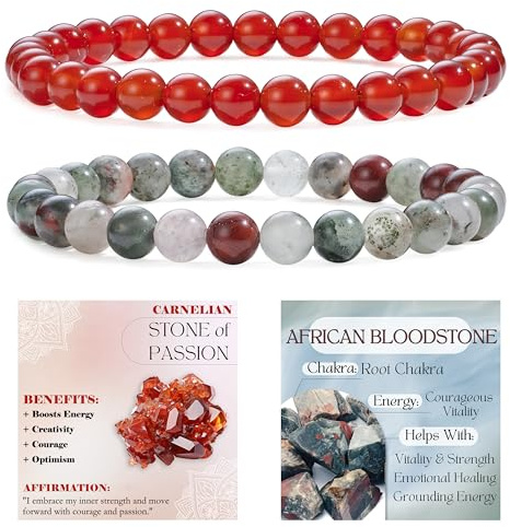 Bivei pulseras piedras naturales Pulsera Piedras Naturales Mujer Hecha a Mano para Yoga, Meditación y Regalos de Protección