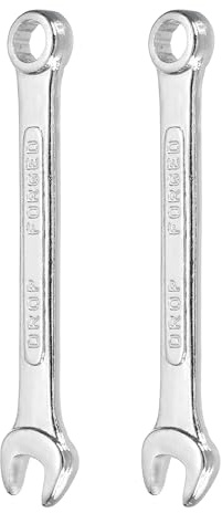 sourcing map 2 llaves combinadas de 7 mm, caja métrica de 12 puntos y extremo abierto, acero chapado en zinc, herramienta de llave de doble extremo para reparación de tuberías, muebles, maquinaria