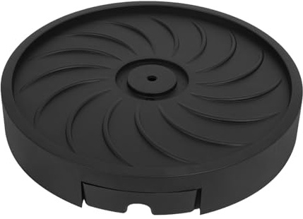 CIYODO Soucoupe Ronde pour Pot de Fleurs avec roulettes Invisibles, Bac à Eau sous Plante 30 Cm, Plateau Mobile en Plastique Noir Mat pour Grands Pots D’intérieur et Extérieur, Support
