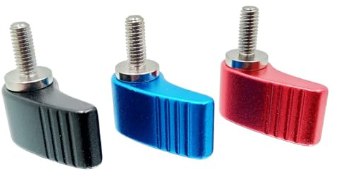 Foyoram Tornillos moleteados M4 x 30 mm, negros, con asas, tornillos de mariposa individuales, botón Tornillo moleteado ajustable, 6 unidades (negro, M4 x 30 mm)