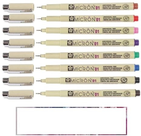 PIGMA MICRON Sakura 8 Fineliners 01 Set mit 8 Farben