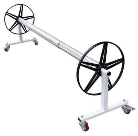 JXYQ Enrollador telescópico para Cubierta de Piscina con 4 Ruedas, enrollador de Aluminio para Cubierta de Piscina para Piscinas enterradas y elevadas.