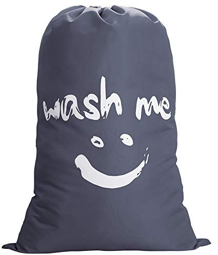 IHOMAGIC Wäschesack Reise Schmutzwäsche Wäschesammler Wäschetasche Wäschebeutel Groß Faltbarer Wäschekorb Aufbewahrungstasche Wäschebehälter Für die Reise, Wäscheraum Stoff 120L 66x92 cm, Grau
