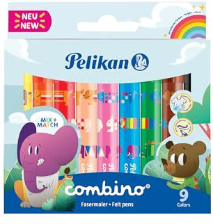 Pelikan Fasermaler, Combino, 9 Stück (1er Pack)