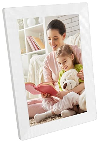 Cadre Photo Numérique WiFi 10,1 Pouces, Cadre Photo Numérique avec Fonction de Rotation Automatique, Prise en de la Carte TF et Extension USB
