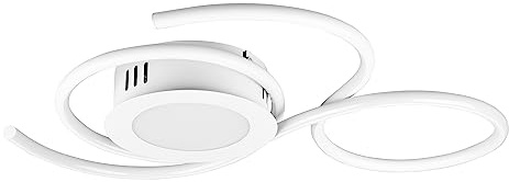 Trio, Plafón, Jive incl. 1 x LED,SMD,36,0 Watt,2700-6000K,4300 Lm. Plástico, Blanco, Cuerpo: Metal, estera blanca A:50,0cm, L:45,0cm, A:7,6cm Interruptores separados,Mando a distancia,