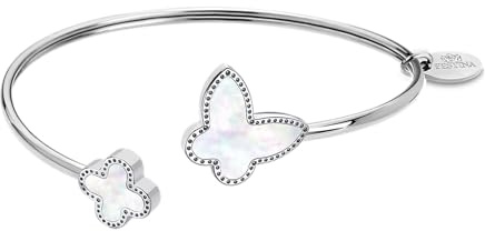 LOTUS STYLE Pulsera Acero Inoxidable Mujer LS1837-2/2 Mariposa - Sofisticado Brazalete con Pulido y Acabado Refinado - Special Prices - Regalo de Cumpleaños - Aniversario - Ocasiones Especiales