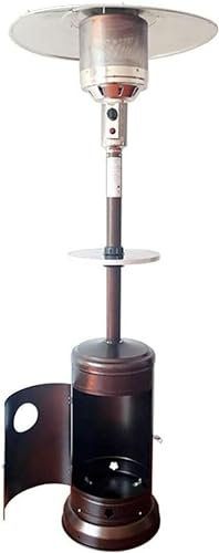 Chauffe-terrasse Chauffe-terrasse extérieur au gaz liquéfié, Chauffe-Eau au gaz Naturel Chauffe-terrasse extérieur Haut de Jardin avec Couvercle à roulettes Chauffe-terrasse Pratique et Pratique