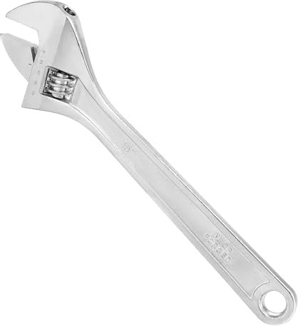QWORK® 375 mm schraubenschlüssel verstellbar, maulschlüssel verstellbar, breites Kaliber, maximale Öffnung 48 mm