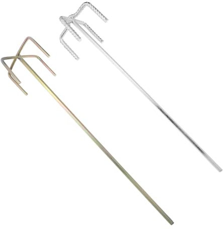 ORFOFE Hexagonal Paint and Mud Mixer Stirring Rods for Electric Drill, Heavy-Duty Cement Mixing Sticks with Hex Shank, Dual-Threaded Steel Design for Construction and DIY Projects, 2pcs Set