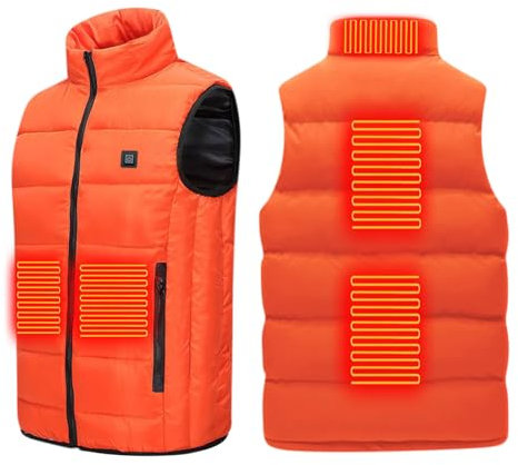 Beheizbare Weste Herren Leichte Aus Baumwolle, Unisex Winterwarme Einzelsteuerung 5 Zonen Intelligente Elektrische Heizweste Mit Konstanter Temperatur Beheizte Weste Jacke Sale Steppweste Warme Dicke
