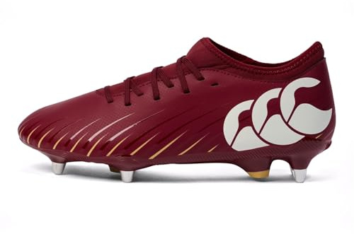 Canterbury Unisex CCC Speed Falcon Soft Ground Team Rugby Boots, Röd dahlia, 45.5 EU