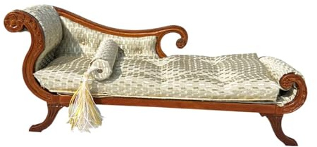 kesurpae Dockhusmöbler i miniatyr förhöjer inredningen med en soffa i trä skala 1/12, minibänk, stol, lounge, möbler trä, modelldekor, brun, 17x7 cm