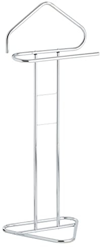 IDIMEX Herrendiener CAMILO, praktischer Stummer Damen Diener mit Hosenbügel, schöner Kleiderbutler mit Sackohalter, moderner Kleiderständer hochwertig verchromt