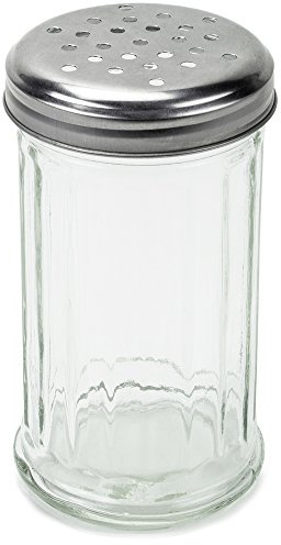 1 Pack of 12oz. Spice & Cheese Shaker|Glass Jar, Metal Lid & Extra Large Holes for Parmesan & Spices by Back of House Ltd.