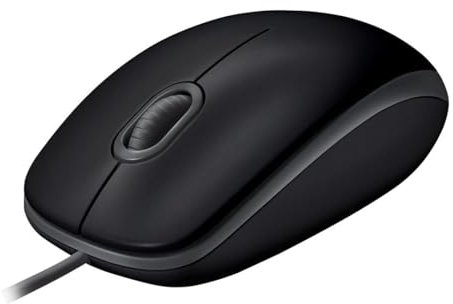 Logitech B110 Souris Filaire USB, Boutons Silencieux, Taille Standard au Design Confortable, Ambidextre, Compatible avec PC/Mac/Portable - Gris