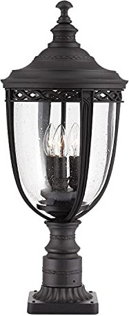 Wegeleuchte Garten Einfahrt IP44 Schwarz H:64cm Rustikal elegant EDMUND Lampe Antik Terrasse Weg