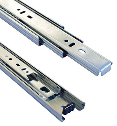 1 Paar 35 mm Teleskopschienen Schubladenschienen Schubladenauszug Vollauszug (Länge: 600 mm (1 Paar))