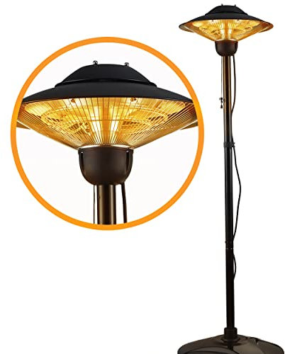 DONYER POWER Electric Patio Heater Garden Haeting 2000W Waterproof Outdoor&Indoor Free Standing