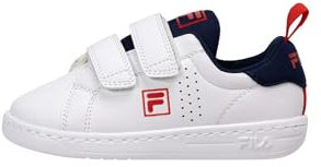 FILA Jungen Unisex Kinder Crosscourt 2 NT Velcro TDL Sneaker, White Navy, 22 EU