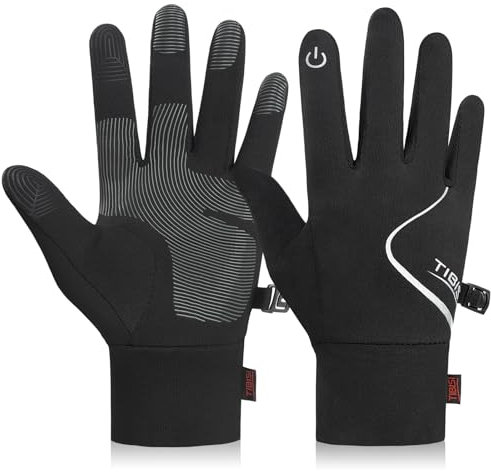 PULIOU Handschuhe Kinder Reithandschuhe Winter Warme Fahrradhandschuhe Anti-Rutsch Winddicht Leichte Touchscreen Wasserdicht Laufhandschuhe für Jungen Mädchen 4-12 Jahre, TM11-XL(10-12Jahre)