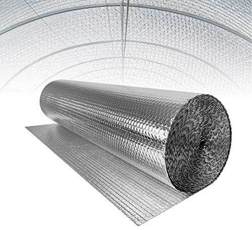 YARDIN Radiador reflectante lámina aislante 3-4 mm para techo, suelo, paredes de doble capa de aluminio, no tóxico, aislamiento térmico, insonorización (1 × 15 m)