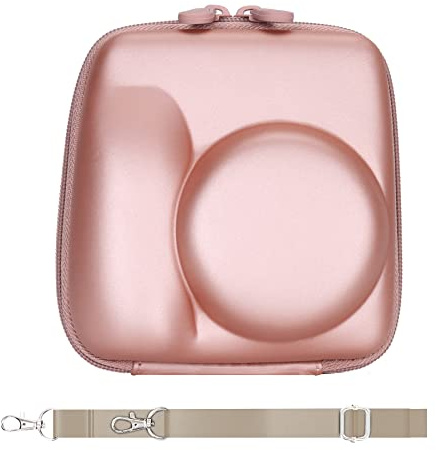 Aenllosi Housse de Protection pour Fujifilm Instax Mini 41/13/12/11, Rose | Compatible aussi avec 11 Instantané Appareil Photo, Coque Rigide en EVA, Protection Antichoc, Espace pour Accessoires